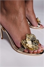 Сандалии Ladybug с цветочным принтом на среднем каблуке артикул 140290924