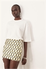 Мини-юбка с геометрическим узором артикул 143259993