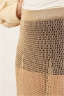 Прозрачная макси-юбка из металлизированного трикотажа с широким кроем артикул 140310176