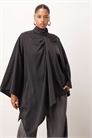 Топ-накидка с высоким воротником и драпировкой артикул 143420969