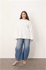Хлопковая футболка свободного кроя с длинными рукавами артикул 139345354