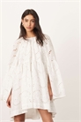 Мини-платье свободного кроя из органды с вышивкой артикул 140437788