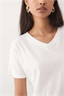 Топ из джерси с V-образным вырезом и короткими рукавами артикул 155231182