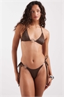 Бикини-трусики Lentra со спиральным узором и завязками на талии co-ord артикул 155443841