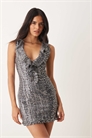 Мини-платье Kasuya из шифона с пайетками артикул 153492213