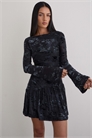 Мини-платье Anyeli с бархатными вставками артикул 153492217