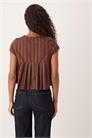 Блузка Kaelis с воротником, полосками и рукавами в складку артикул 150703664