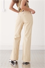 Брюки из твила с зауженным кроем и расклешенными штанинами от Linitra артикул 143374009