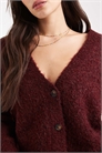 Кардиган с V-образным вырезом из букле артикул 143356041