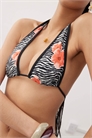 Топ бикини с цветочным принтом в стиле «зебра» от Cherry артикул 142541073