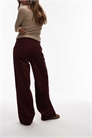 Брюки из вельвета с широкими брючинами и зауженным поясом артикул 150524164