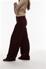 Брюки из вельвета с широкими брючинами и зауженным поясом артикул 150524164