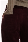 Брюки из вельвета с широкими брючинами и зауженным поясом артикул 150524164
