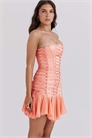 Мини-платье Sirena из атласа без бретелек артикул 149634783