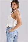 Топ-корсет из эластичного хлопка с завязками на шее от Elana артикул 149634761