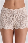 Мини-шорты Margot из винтажного кружева цвета слоновой кости с рельефной текстурой артикул 155576254