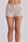 Мини-шорты Margot из винтажного кружева цвета слоновой кости с рельефной текстурой артикул 155576254