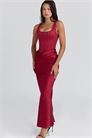 Макси-платье-корсет из красного атласа от Kira артикул 155095966