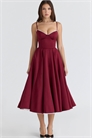 Платье средней длины из атласа и тюля «Mademoiselle Wine» артикул 155127035