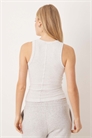 Майка с ребристым краем и облегающим кроем артикул 154605266