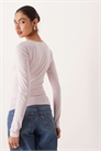 Футболка с длинным рукавом из ткани Soft Touch и круглым вырезом артикул 151526335