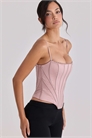 Топ-корсет из атласа нежно-розового цвета от Cadie артикул 155526838