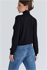 Свитер с высоким воротником из черного шелка и шерсти от Angel артикул 155116230