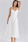 Платье средней длины из эластичного хлопка с завязками на шее от Georgie артикул 149551335