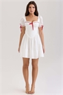 Мини-платье Jana с английской вышивкой и рукавами-буффами артикул 148225433