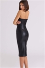 Черное веганское платье-миди без бретелек от Shia артикул 153687802