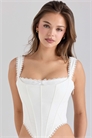 Топ-корсет Adina из эластичного хлопка с волнистой отделкой артикул 149383266
