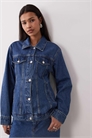 Джинсовая куртка с вырезами артикул 155469423