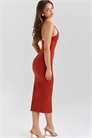 Платье-миди из эластичного хлопка цвета терракота от Ria артикул 150705009