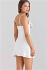 Мини-платье Athenea из белого атласа с косой кройкой артикул 150234899