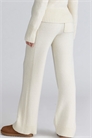 Брюки из мериносовой шерсти цвета слоновой кости с ребристой вязкой от Lara артикул 155231225