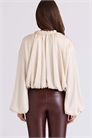 Блузка Talia из атласа с открытым передом артикул 153887658