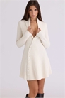 Мини-платье Ayla из кремового трикотажа асимметричного кроя артикул 155059455