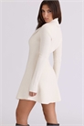 Мини-платье Ayla из кремового трикотажа асимметричного кроя артикул 155059455