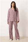 Комбинируйте фланелевые пижамные брюки в красно-белую клетку артикул 152934440