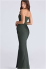 Макси-платье-корсет без бретелек из крепа цвета «лесной зеленый» от Persephone артикул 153518432