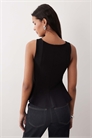 Топ с квадратным вырезом и баской артикул 154756992