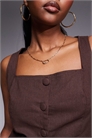 Эксклюзивный топ-жилет с квадратным вырезом из смесовой ткани с эффектом льна co-ord артикул 140700583