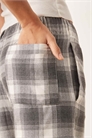 Пижамные брюки из фланели в клетку артикул 153751697