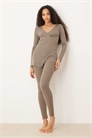 Пижамная кофта с длинными рукавами из ребристого трикотажа, завязывающаяся на талии co-ord артикул 153751694