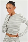 Топ с длинными рукавами Monique с мягкой полоской и мелкой ребристой фактурой артикул 155739301
