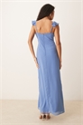 Макси-платье с бретелями и вырезом на шее артикул 147985402