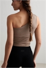 Бралетт-меланж цвета эспрессо с одним плечом и бесшовным кроем артикул 155876341