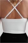 Белый бралетт бесшовной конструкции с перекрещивающимися бретелями на спине артикул 148013001