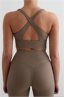 Спортивный бюстгальтер с ребристой отделкой и застежкой-молнией от Nougat артикул 147571019