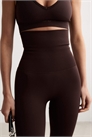 Шоколадные колготки с бесшовной вставкой для поддержки фигуры артикул 155876477